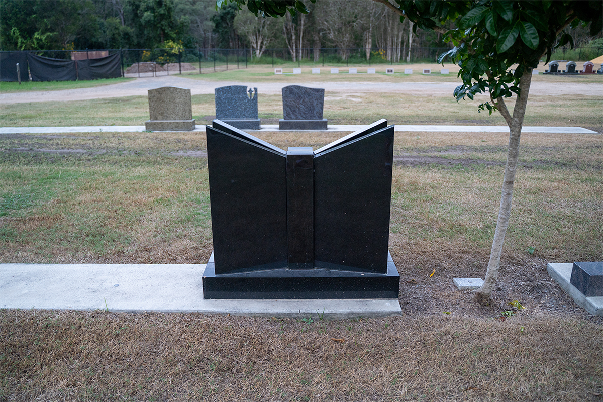 Lawn Beam Cemetery Wings Headstone